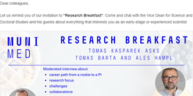 Reminder - Research Breakfast, 27. 2. 2024